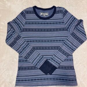 American Eagle Outfitters Blue Patterned long sleeve
